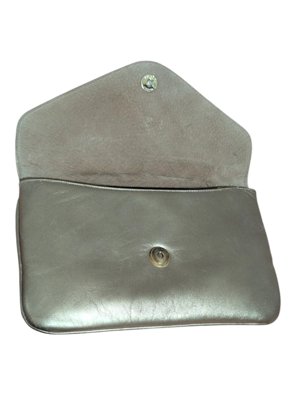 Vintage Frenchy Of California Metallic Gold Envelope Clutch